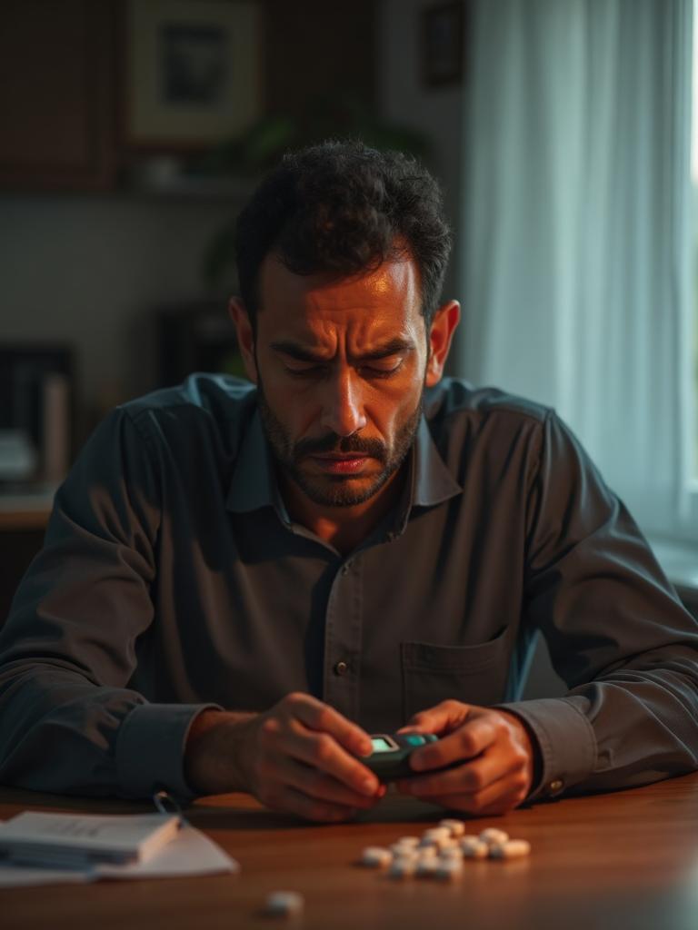Worried Man Health Issue